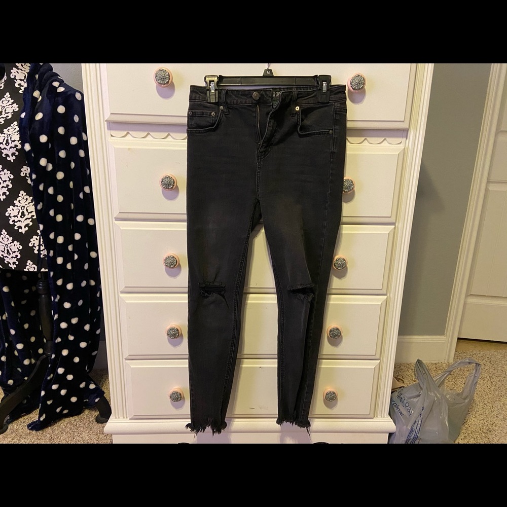 Black High Rise Skinny Jeans